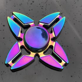 High-speed Spinning Metal Fidget Spinner Decompression Toy (material: Rainbow, Style: Model1)