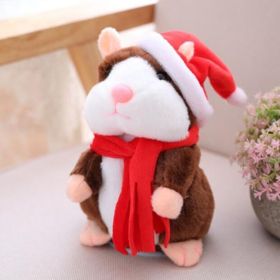15CM Little Talking Hamster Toy (Quantity: 1, Color: C dark Brown18cm)