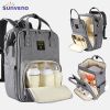 Sunveno Stylish Upgrade Diaper Bag Backpack Multifunction Travel BackPack Maternity Baby Changing Bags 20L Large Capacity