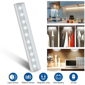 Wireless Motion Sensor Under Cabinet Closet LED Light Kitchen Counter Night Lamp (Number: 1Pcs, Color: White)
