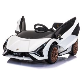 12V Electric Powered Kids Ride on Car Toy (Color: White)