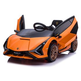12V Electric Powered Kids Ride on Car Toy (Color: Orange)