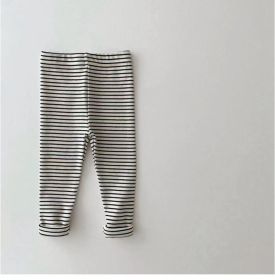 Fashion Leggings Baby Stretch Pants (Option: Striped Black-80cm)