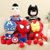 Disney Anime Plush Toy Spider-Man Doll Marvel Avengers Soft Plush Hero Captain America Iron Man Kids Christmas Gifts