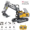 2.4G Remote Control; High Tech 11 Channels RC Excavator Dump Trucks Bulldozer Alloy Plastic Engineering Vehicle Electronic Toys For Boy Gifts