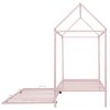 Twin Size Kids House Bed With Trundle;  Metal House Bed