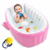 Baby Inflatable Bathtub; Portable Toddler Bathtub Baby Bath Tub Foldable Travel Tub with Air Pump