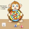 Kids Sticky Ball Dart Target Board; Creative Throw Ball Target Sticky; Outdoor Sports Indoor Cloth Toys; Educational Board Games; with 3 balls