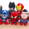 Disney Anime Plush Toy Spiderman Doll Marvel Avengers Soft Dress Hero Captain America Iron Man Christmas Gift
