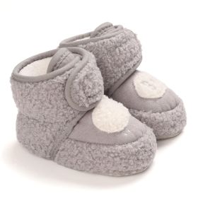 Winter Baojia Velvet Cotton Shoes (Option: Gray-1 Yard)