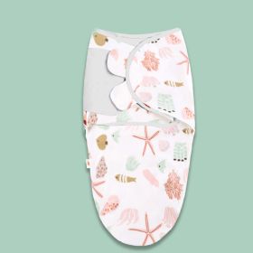 Baby Print Cotton Kickproof Sleeping Bag (Option: Ocean Paradise-0to3months)