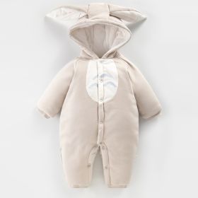Warm Jumpsuit Newborn Cotton Crawling Suit (Option: Totoro grey-59cm)