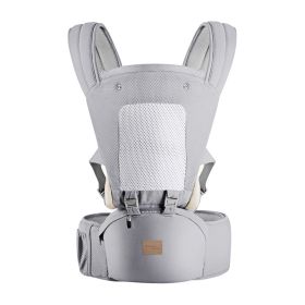 Baby Breathable And Cool Lumbar Stool Carrier Front Hugging Multifunctional (Option: Gray)