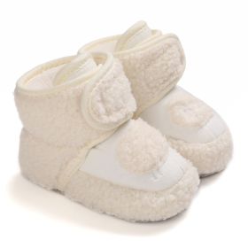Winter Baojia Velvet Cotton Shoes (Option: White-2 Yards)