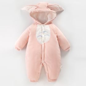 Warm Jumpsuit Newborn Cotton Crawling Suit (Option: Totoro powder-59cm)