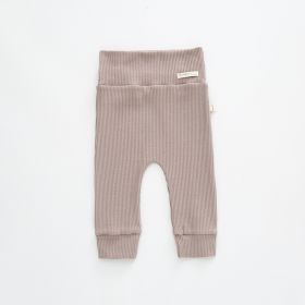 Baby Pants Men's High Waist Belly Protection Comfortable (Option: Khaki-80cm)