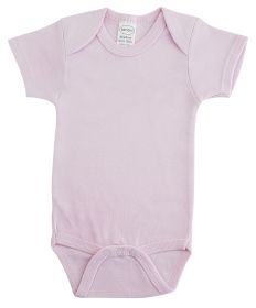 Interlock Pink Short Sleeve Onezie (Color: pink, size: Newborn)