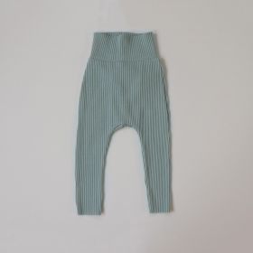 Leggings Girls Solid Color High-waisted Trousers (Option: Cloudy Blue Bottom Pants-90cm)
