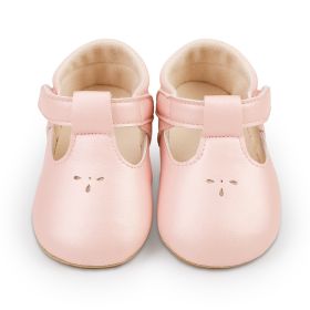 Indoor Non-slip Baby Rubber Sole Toddler Shoes (Option: Pink-12cm)