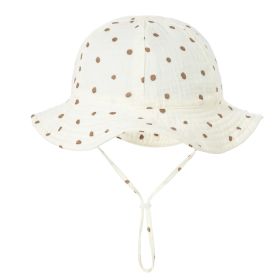 Baby Cotton Basin Bucket Hat (Option: Khaki Dot-Suitable For 0to12 Months Baby)
