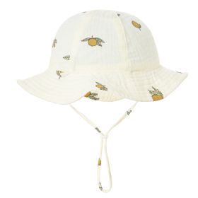 Baby Cotton Basin Bucket Hat (Option: Yellow Peach-Suitable For 0to12 Months Baby)