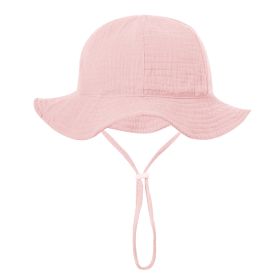 Baby Cotton Basin Bucket Hat (Option: Nude Pink-Suitable For 0to12 Months Baby)