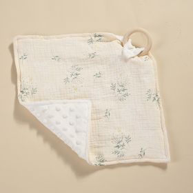 Bite Ring Double-layer Crepe Saliva Towel Baby Doll Square Towel (Option: Small Floral)