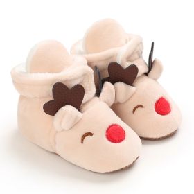 Fashion Winter Thermal Baby Shoes (Option: Apricot-12cm)
