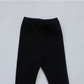 Children's Pants Stretch Boy Pants Base (Option: Black-110cm)