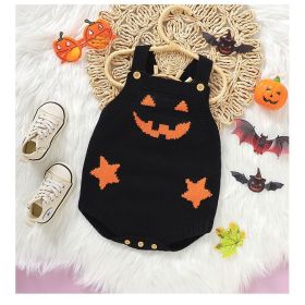 Halloween Pumpkin Baby Romper Cute (Option: Black-86cm)