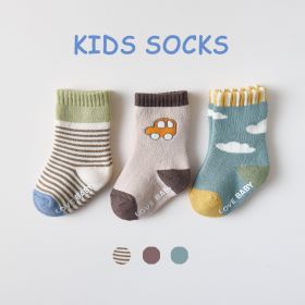 Cotton Children's Socks Terry-loop Hosiery (Option: Car-0to1 Years Old)