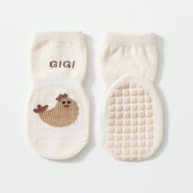 Baby Autumn And Winter Non-slip Glue Bottom Non-slip Socks Tube Socks (Option: White-S Code)