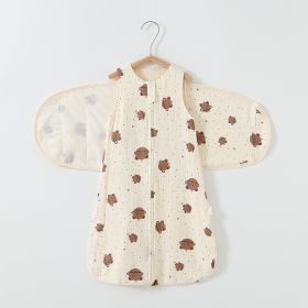 Baby Sleeping Bag Vest Cotton Gauze 4 Layers Bellyband Anti-startle Gro-bag (Option: Bear Planet Vest Wings-L12 1 8month)