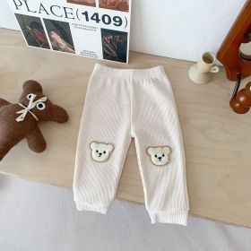 Baby Trousers Cute Fashion Personality (Option: Beige-80cm)